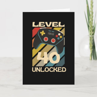 Level 40 Ontgrendeld Grappig Gamen Kaart