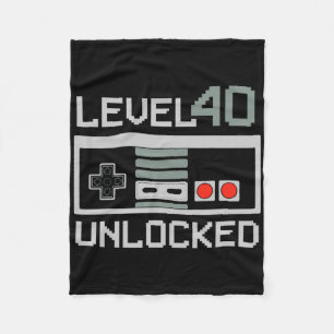 Level 40 Ontgrendeld Videospeler Vintage 40e Verja Fleece Deken