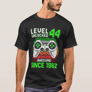 Level 44 Ontgrendeld Geweldig Sinds 1982 Videogame T-shirt