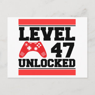 Level 47 Ontgrendeld Briefkaart