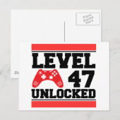 Level 47 Vrijgespeeld Briefkaart (Voorkant / Achterkant)