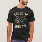 Level 48 Complete 48e Birthday Video Gamer T-shirt (Voorkant)