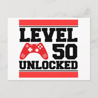 Level 50 Ontgrendeld Briefkaart