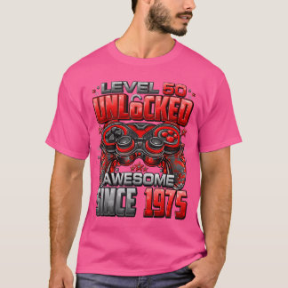Level 50 Ontgrendeld Geweldig Sinds 1975 50ste Ver T-shirt