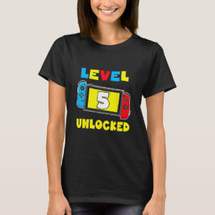 Level 5 Ontgrendeld 5e Verjaardag T-shirt Videospe