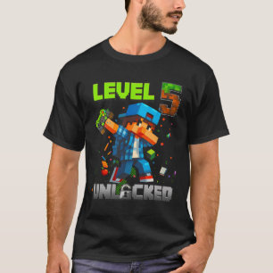 Level 5 Ontgrendeld Grappige Verjaardagsjongen Pix T-shirt