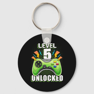 Level 5 Ontgrendeld Videospel 5e Verjaardag Gamer  Sleutelhanger