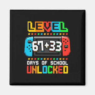 Level 67 33 Gelukkig 100 dagen school voltooid Fun Magneet