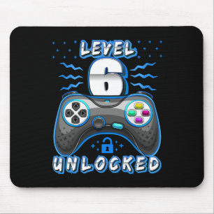 Level 6 Ontgrendeld Videospel 6e Verjaardag Gamer Muismat
