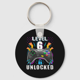 Level 6 Ontgrendeld Videospel 6e Verjaardag Gamer  Sleutelhanger