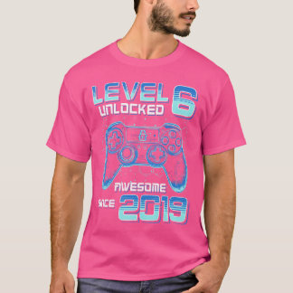 Level 6 Ontgrendeld Videospel Feest 6de Verjaardag T-shirt