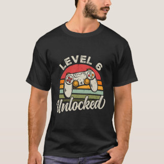 Level 6 ontgrendelde gamer bday voor gamers 6e gam t-shirt