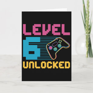 Level 6 Ontgrendelde Verjaardag voor Gaming Kaart