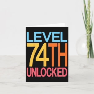 Level 74 ontgrendeld 74ste verjaardag videogamer 7 kaart