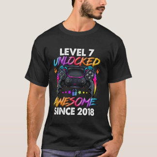 Level 7 Ontgrendeld 7 Jaar Oude Cadeaus Jongens 7e T-shirt