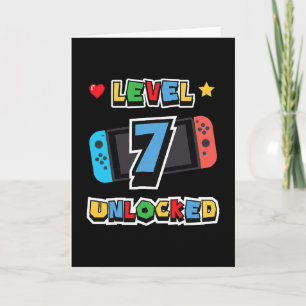 Level 7 Ontgrendeld 7e Verjaardag Kinderen Videosp Kaart