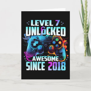 Level 7 Ontgrendeld Geweldig Sinds 7e Verjaardag G Kaart