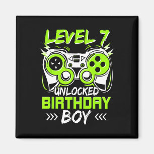 Level 7 Ontgrendeld Kinderen 7e Verjaardag Vintage Magneet