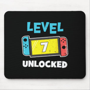 Level 7 Ontgrendelde Gamer 7e Verjaardagscadeau Vi Muismat