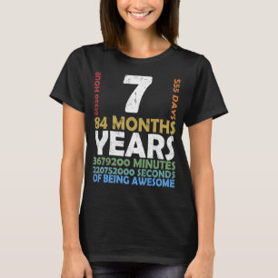 Level 7 Unlocked Video Game 7th Birthday Party Ret T-shirt