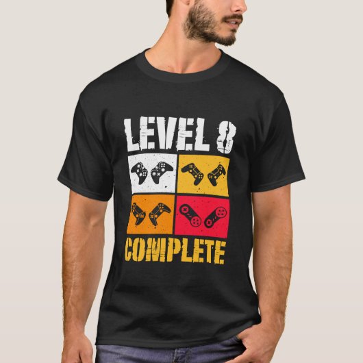 Level 8 Complete 8 Anniversary Funny 8th Wedding A T-shirt (Voorkant)