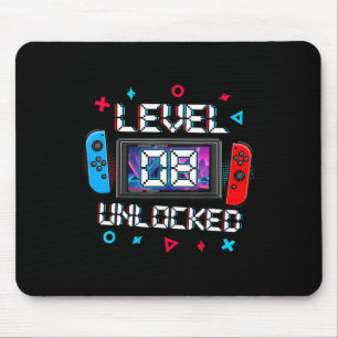 Level 8 Ontgrendeld Gamer 8e Verjaardagscadeau Vid Muismat