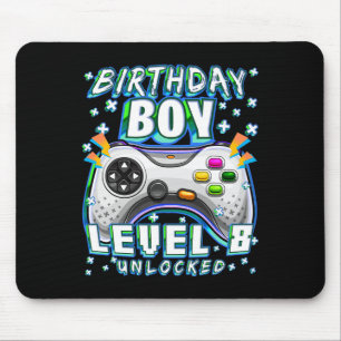 Level 8 Ontgrendeld Videospel 8e Verjaardag Gamer Muismat