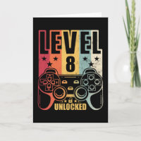 Level 8 Ontgrendelde Gamer Verjaardag Gamer