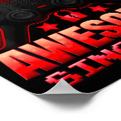 Level 8 Unlocked 8 Year Old For Boys 8th Birthday Poster (Hoek)