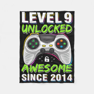 Level 9 Ontgrendeld 9e Verjaardag Cadeaus voor 9 J Fleece Deken