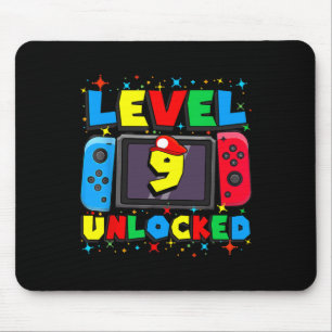 Level 9 Ontgrendeld Gamer 9e Verjaardagscadeau Vid Muismat