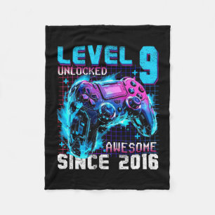 Level 9 Ontgrendeld Geweldig Sinds 2016 9e Verjaar Fleece Deken