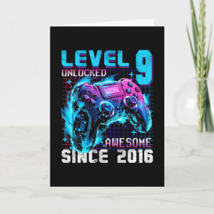Level 9 Ontgrendeld Geweldig Sinds 2016 9e Verjaar Kaart