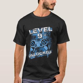 Level 9 ontgrendelde gamer t-shirt