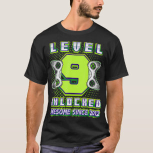 Level 9 Unlocked Awesome 2012 Video Game 9th Birth T-shirt