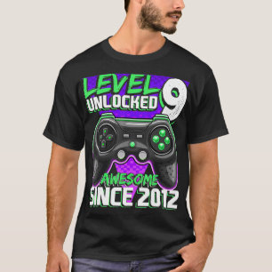 Level 9 Unlocked Awesome 2012 Video Game 9th Birth T-shirt