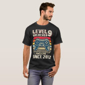 Level 9 Unlocked Awesome 2012 Video Game 9th Birth T-shirt (Voorkant volledig)