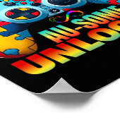 Level AU-some Unlocked Video Game Controller Autis Poster (Hoek)