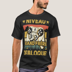 Level Grote Broer Ontgrendeld Gamer Gamen Broer T-shirt
