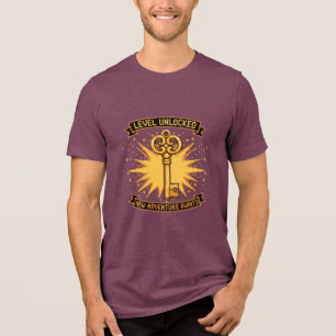 Level Ontgrendeld Retro Gaming Pixel Art Sleutel   Tri-Blend Shirt