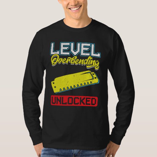Level Overbending Unlocked Harmonica Player T-shirt (Voorkant)