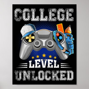 Level Unlocked Video Game Back to School B Poster