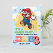 Level Up Birthday Invitation Kaart (Staand voorkant)