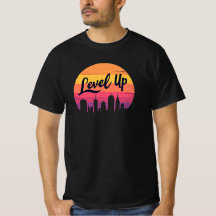 LEVEL UP CITY SKYLINE RETRO ZONSONDERGANG