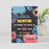 Level Up Gamer Elke Leeftijd Jongens of Meisjes Ve Kaart (Staand voorkant)