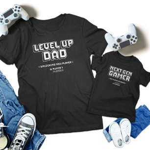 Level Up Gamer Papa Kind Next Gen Speler Matching Kinder Shirts