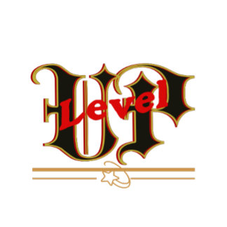 Level Up Love – Gotische typografie ontwerp T-shirt