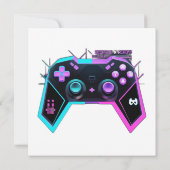 "Level Up: Minimalistisch ontwerp voor gamecontrol Kaart (Achterkant)