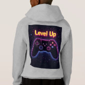 Level Up Neon Gamer Controller – Retro Pixel Art T (Achterkant)