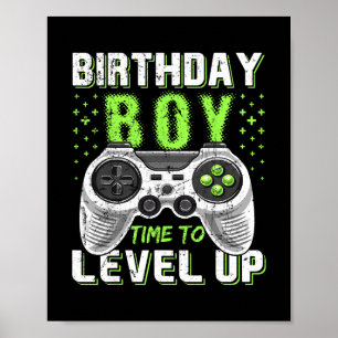 Level Up Verjaardagsvideo Game - Clic Fit Poster